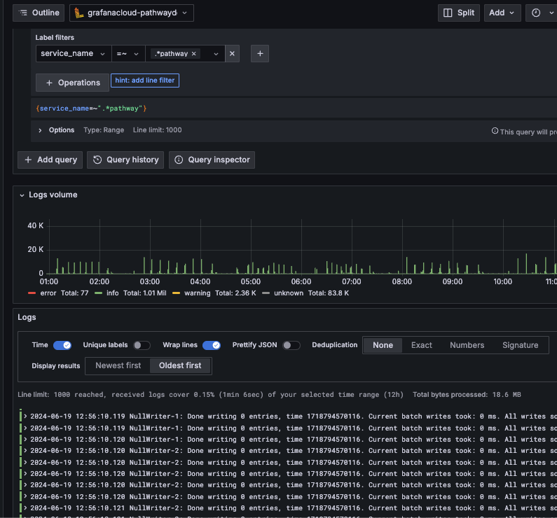 Explore loki example logs