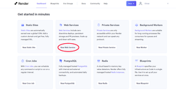 image create a new web service