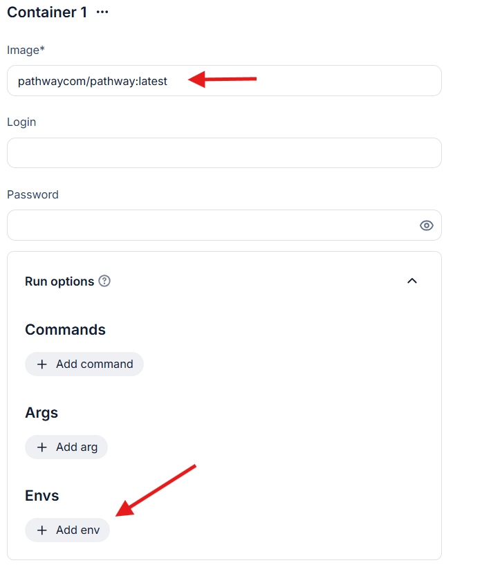Docker image and environment setup